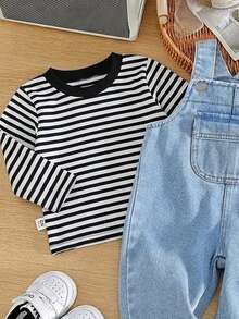 SHEIN Vintaside Kids 嬰童（男）連體褲 - 藍色 - 查看 6
