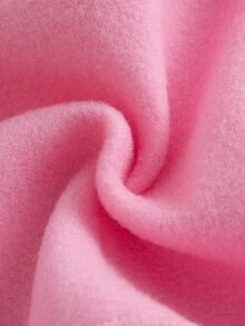 SHEIN Vintaside Kids 女嬰休閒純色保暖內裡連帽拉鍊夾克，適合秋冬穿著 - 粉色 - 查看 5