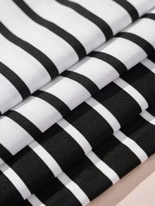 Snug Zone 2pcs Celana Piyama Bergaris Kasual Wanita, Pakaian Nyaman Musim Gugur, Musim Dingin - MultiWarna - View 5