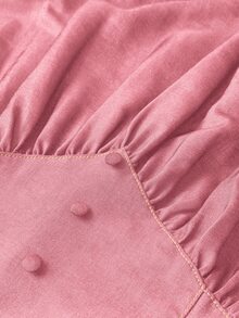 Maweii Plus Size Women Denim Effect A-Line Long Strap Sexy Dress Fall - Pink - View 7