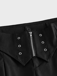 FeverCity Men's Solid Color Casual Versatile Daily Wear Long Pants - Black - View 6