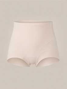 SHEIN Plus Size Women's Solid Color Elastic Waist Casual Panties - Apricot - View 2
