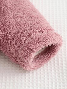 SHEIN Newborn Baby Girl Cute Casual Knitted Pink Duck Pattern Hooded Autumn Winter Romper - Pink - View 5