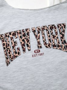 Sparklyn Tween Girl Bow Print Spaghetti Strap Sweatshirt, Fall, Winter - Grey - View 6