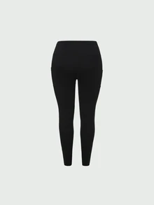 SHEIN Cheerettes 女款純色圓領背心、撞色運動內衣與緊身褲套裝 - 彩色 - 查看 11