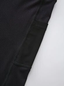 SHEIN Cheerettes 女款純色圓領背心、撞色運動內衣與緊身褲套裝 - 彩色 - 查看 14