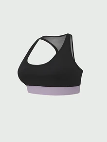 SHEIN Cheerettes 女款純色圓領背心、撞色運動內衣與緊身褲套裝 - 彩色 - 查看 17