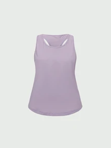 SHEIN Cheerettes 女款純色圓領背心、撞色運動內衣與緊身褲套裝 - 彩色 - 查看 8
