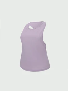 SHEIN Cheerettes 女款純色圓領背心、撞色運動內衣與緊身褲套裝 - 彩色 - 查看 16