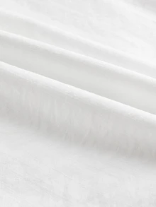 SHEIN BASICS Solid Color Woven High Waisted Wide Leg Casual Women's Pants Summer For Women - White - View 8