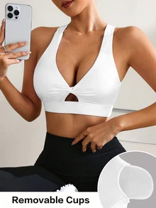 Slayform Slayform Women's Casual Sports Bra, Minimalist And Fashionable For Everyday Wear - White - View 3