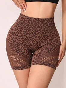 Slayform Slayform 1 chiếc quần short tập luyện cơ bản màu đen, thiết kế lưới thoáng khí, không đường may, thích hợp cho tập thể dục/yoga. - màu nâu - Xem 9