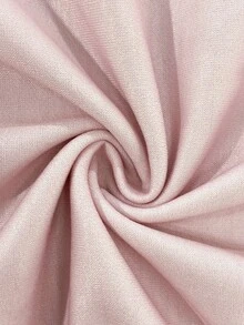 SHEIN Holidaya Sweatshirt Kasual Longgar Wanita Gaya Prancis Warna Pink Muda Motif Bunga Kerah Bulat dengan Manset - Baby Pink - View 5