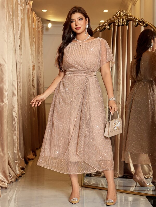 Reflora Plus Size Women's Dress Spring Women's Dress Summer Women's Dress Elegant Women's Dress Romantic Women's Dress Purple Women's Dress Flowy Women's Dress Chiffon Women's Dress Midi Women's Dress Ruched Women's Dress