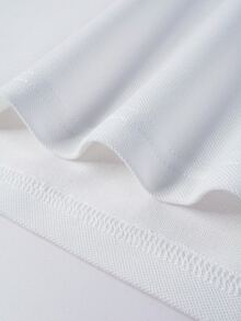 Manfinity Homme 男士夏季休閒短袖 Polo 衫 - 白色 - 查看 7