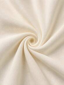 Juhart Plus Size Women's Elegant Beige Satin Solid Color Shirt, Spring/Summer Teachers' Day Office Formal - Apricot - View 6