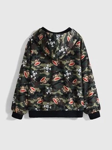 Paul Frank X ROMWE 女款卡通圖案連帽休閒日常長袖運動衫 - 彩色 - 查看 12