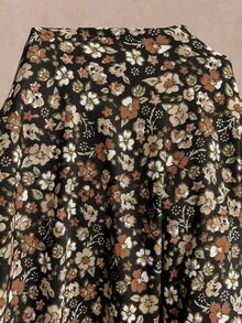 Elaquor Women's Ditsy Floral Contrast Lace V-Neck Sleeveless Fitted Mermaid Hem - Brown - View 7