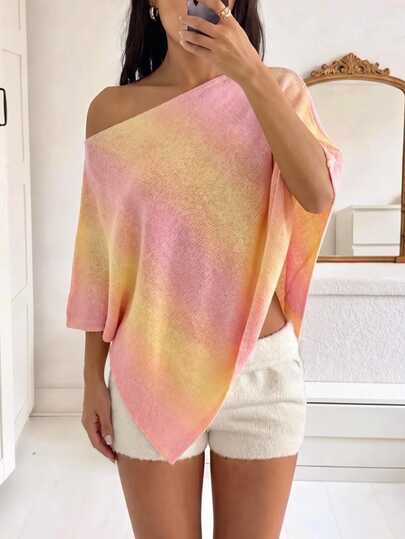 Sunnyshic Sweater Penutup Pantai Gradien Seksi Gaya Hot Girl Fashion Musim Panas Wanita