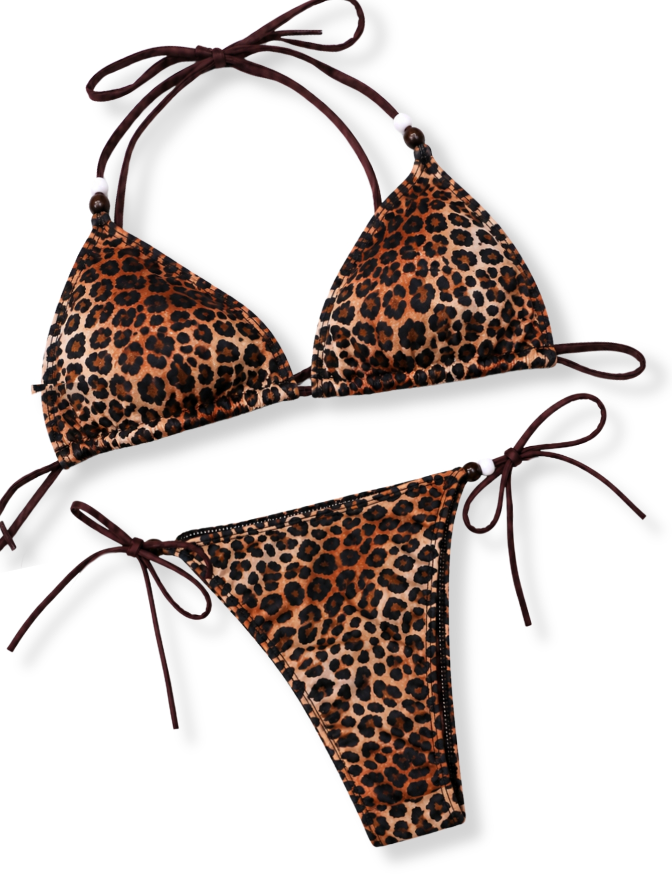 Leopard Print Beach Bikini Bottom Beach Vacation, view 7