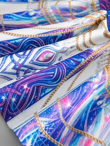 SHEIN 少女休閒時尚波點掛脖A字洋裝 - 彩色 - 查看 4