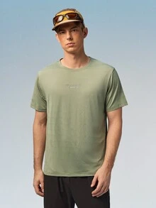 Caldwick Quick-Dry Men's Short Sleeve T-Shirt, Lightweight Cool Breathable Sweat-Wicking Sportswear, For Gym Workouts And Running Training Summer - Green - View 4