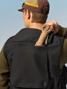 Caldwick Men's Versatile Casual Outdoor Utility Vest, Suitable For Spring And Summer Black Sports - Black - View 8