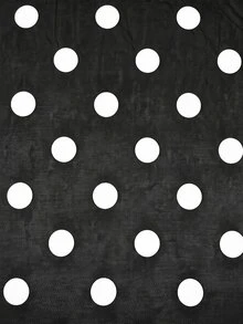 Lavishia Women's Polka Dot Pattern Mesh Short Sleeve Sexy Sheer Long Dress - Black and White - View 7