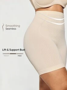 SHAPORA Bagian Bawah Korset Ukuran Plus Plain - Krem - View 4