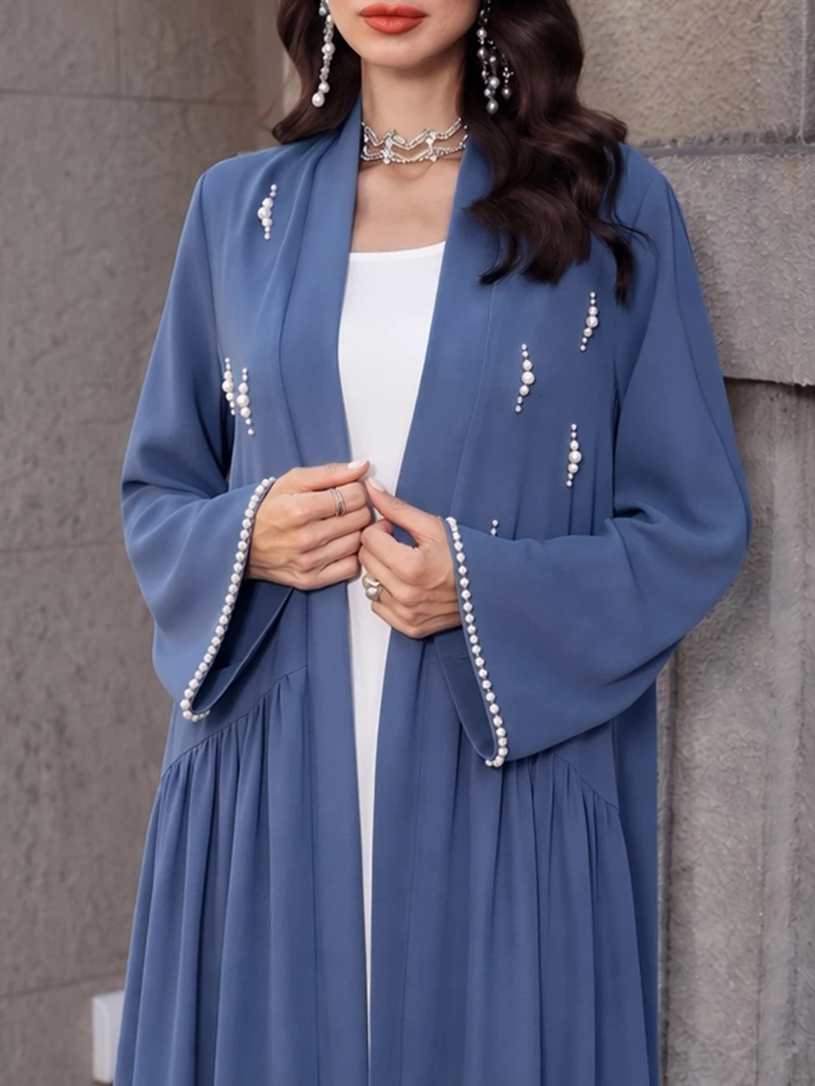 Yasmyna Women's Faux Pearl Decor Casual Party & Travel Arabian Dress