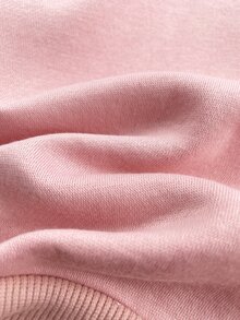 Baby Girl Solid Color Zipper Front Winter Vest, Round Neck Long Sleeve Sweatshirt And Sweatpants Casual Set - Pink - View 7