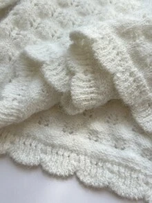 Elamini Sweater Rajut Pointelle Polos dengan Manset Tali Serut, Warna Putih, Cocok untuk Brunch, Musim Gugur, Romantis, Gaya Prancis, Elegan, untuk Sehari-hari, Kencan. - Putih - View 6