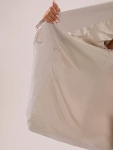 SHEIN BAE 女款淺粉色流蘇飾邊寬鬆西裝外套，秋季優雅長袖休閒版型西裝夾克，適合辦公室、婚禮賓客、雞尾酒會、早午餐 - 杏色 - 查看 6