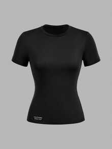 Tseoso 2PCS Women T-Shirts - Black - View 4