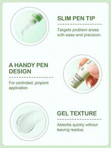Slow Sunday Salicylic Acid Blemish Pen, Water-Oil Balance, Gentle Exfoliation, Help Absorb Excess Oil, Help Brighten The Appearance Of Dark Spots, Suitable For Summer & Autumn, Y2K, For Party & Gifts, Ideal For Party, Halloween - Green - View 3