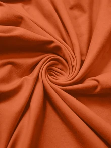 SHEIN Clasi Plus Size Women's Spring/Summer Solid Color Fashion Elegant Stretchy Fabric Bodysuit, Asymmetric Design, Ruched Design, Round Neck Short Sleeve, Commute Daily Versatile - Orange - View 6