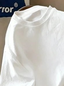 Resyla Men 2026新款春夏男士義大利檸檬印花T恤，復古街頭風圖案印花設計，男士休閒度假白色上衣 - 白色 - 查看 4