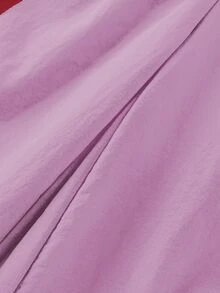 Genkimix Kids Young Girl Colorblock Striped Wide Leg Pants - Purple - View 5