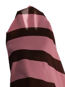 SHEIN Sparklyn 青少年女孩時尚休閒優雅可愛街頭風混色條紋蕾絲飾邊長袖T恤 秋季 - 彩色 - 查看 4