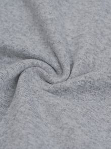 SHEIN Unity Camiseta de manga larga de unicolor para mujer, primavera y otoño - Gris Claro - Ver 6