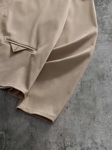 AXEPEAK Men's Casual Versatile Solid Color Shirt And Pants Set - Khaki - View 11