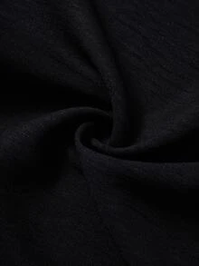 Rusticease Plus Size Women's Solid Color Pleated Casual Soft Form Decent Versatile Daily Wear Wide Leg Pants Autumn Formal Vacation Black - Black - View 6