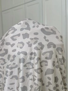 SHEIN EZwear Plus Size Women Leopard Print Long Sleeve Top And Pants Casual Daily 2 Pieces Set Fall - Multicolor - View 7
