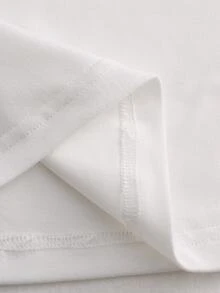 Balvessa Women's Draped Collar Long Sleeve Casual Relaxed Fit T-Shirt Autumn - White - View 4