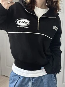 FRIFUL Women's Casual Hooded Sweatshirt, Autumn/Winter - Black - View 6