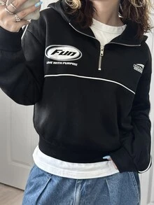 FRIFUL Women's Casual Hooded Sweatshirt, Autumn/Winter - Black - View 5