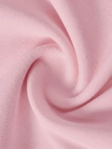 SHEIN 少女 T-shirt 白色針織腰部設計對比蕾絲 2 合 1 長袖 T-shirt - 粉色 - 查看 6