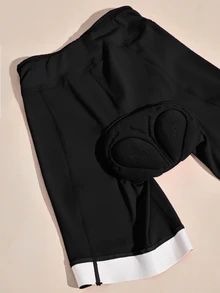Exploreva Exploreva Women's Solid Color Slim Fit Cycling Shorts Bike Ride Outfit - Black - View 8