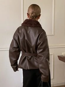 DAZY Women Winter Coats School Fall - Brown - View 9