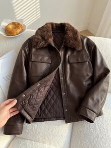 DAZY Women Winter Coats School Fall - Brown - View 12